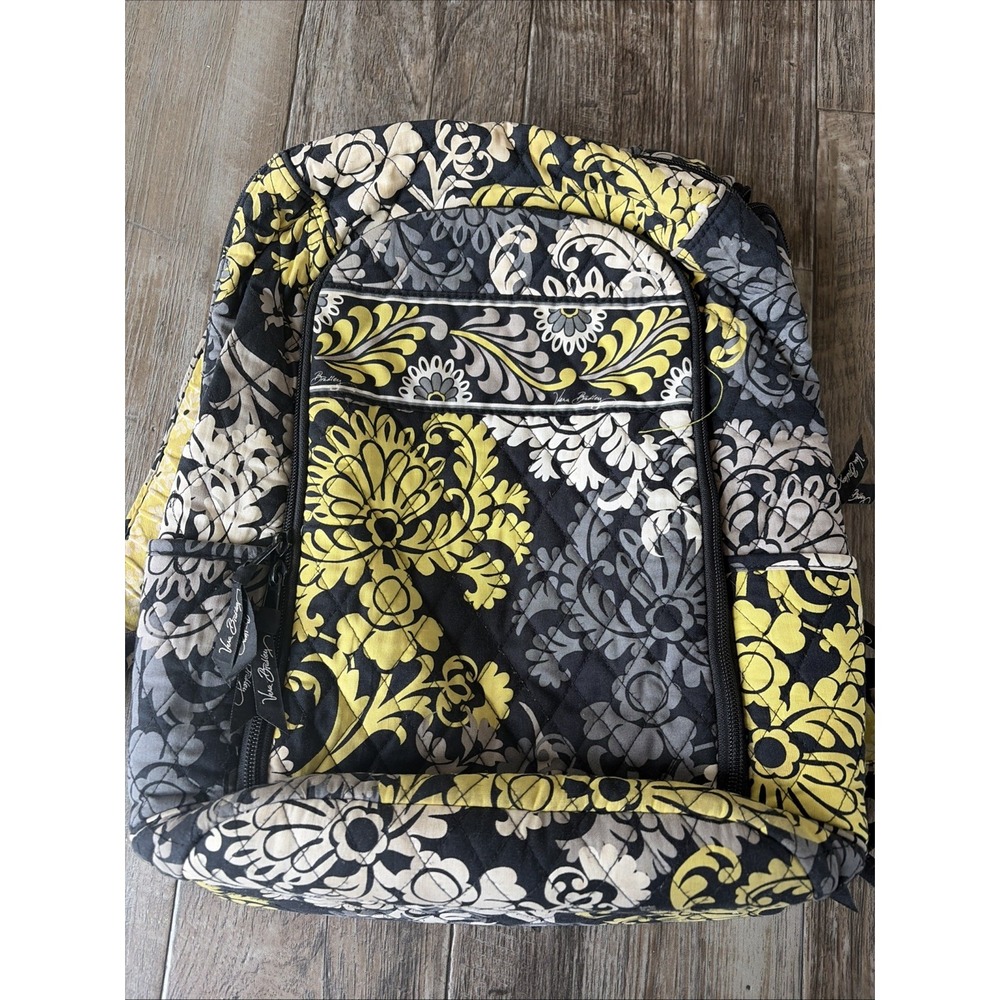 Vera Bradly Laptop Backpack with Multiple Pockets Padded Straps in Baroque